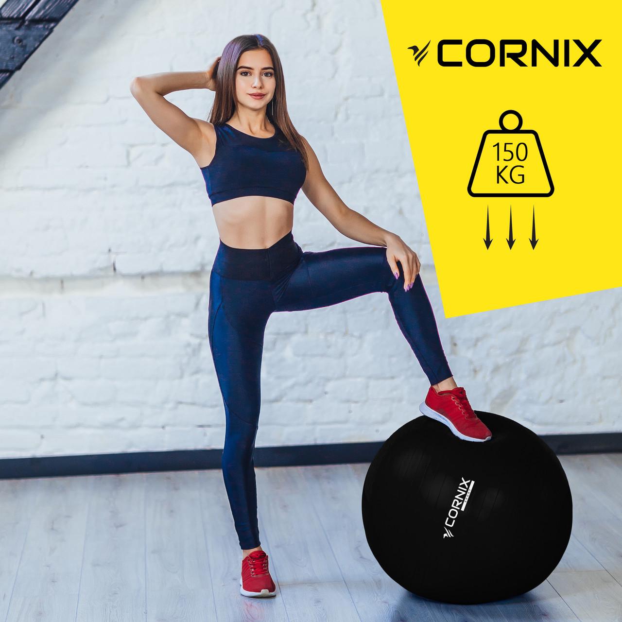 М'яч для фітнесу Cornix Anti-Burst 65 см XR-0020 Black (2514759668) - фото 7 М'яч для фітнесу Cornix Anti-Burst 65 см XR-0020 Black (2514759668) - фото 7