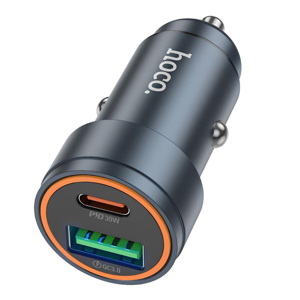 Зарядний пристрій автомобільний Hoco Z57A 1USB/1USB-C PD30W/QC3,0+Type-C to Lightning (29293918) - фото 4 Зарядний пристрій автомобільний Hoco Z57A 1USB/1USB-C PD30W/QC3,0+Type-C to Lightning (29293918) - фото 4