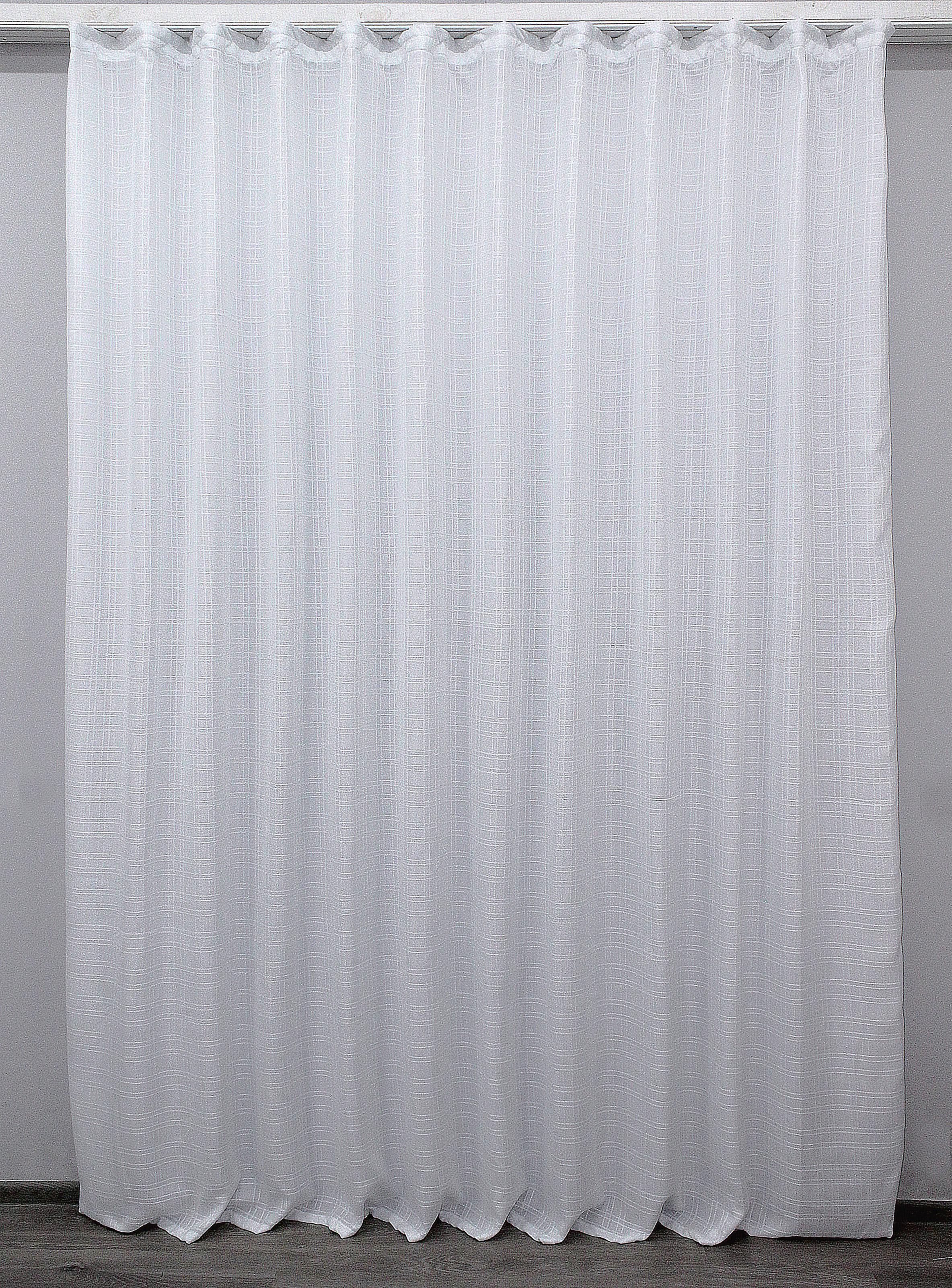 Тюль VR-Textil 1149т льон щільний 300х270 см Холодний білий (40-903)