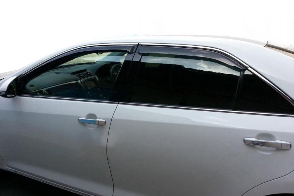 Ветровики с хром молдингом SD HIC для Mazda 6 2008-2012 гг. поликарбонат Черный
