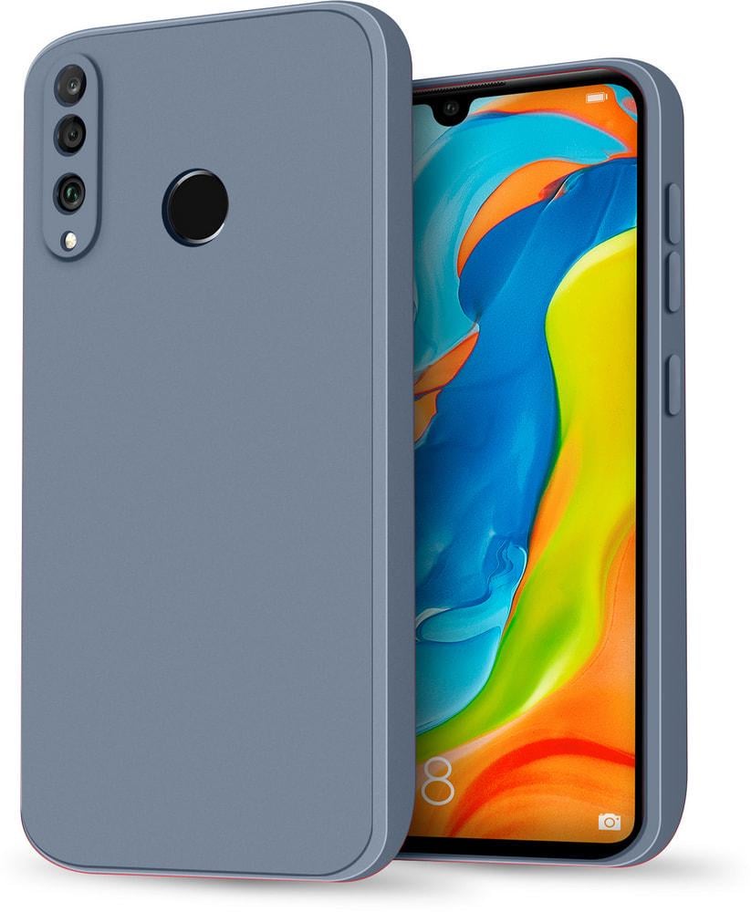 Силиконовый чехол HardCorner Huawei P30 Lite (с микрофиброй) Gray Blue (34789-6D)