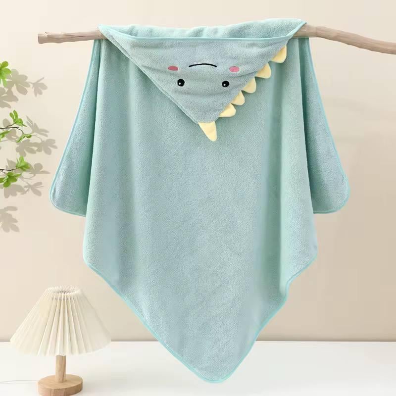 Полотенце-уголок для малышей с капюшоном из микрофибры Дракоша