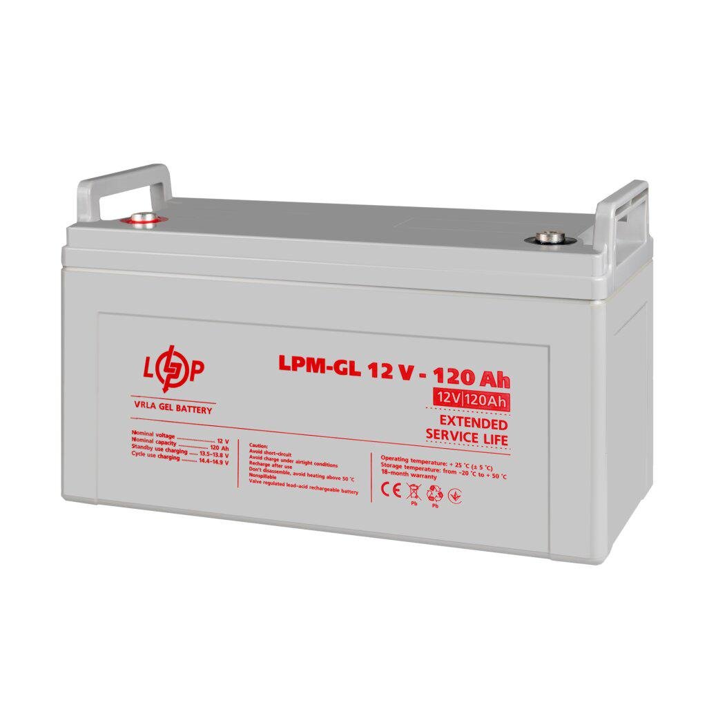 Акумулятор гелевий LogicPower LPM-GL 12V 120 Ah (1398)