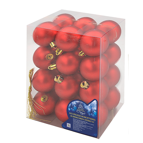 Кульки новорічні Stenson 8102 3 см 24 шт. (12909964)