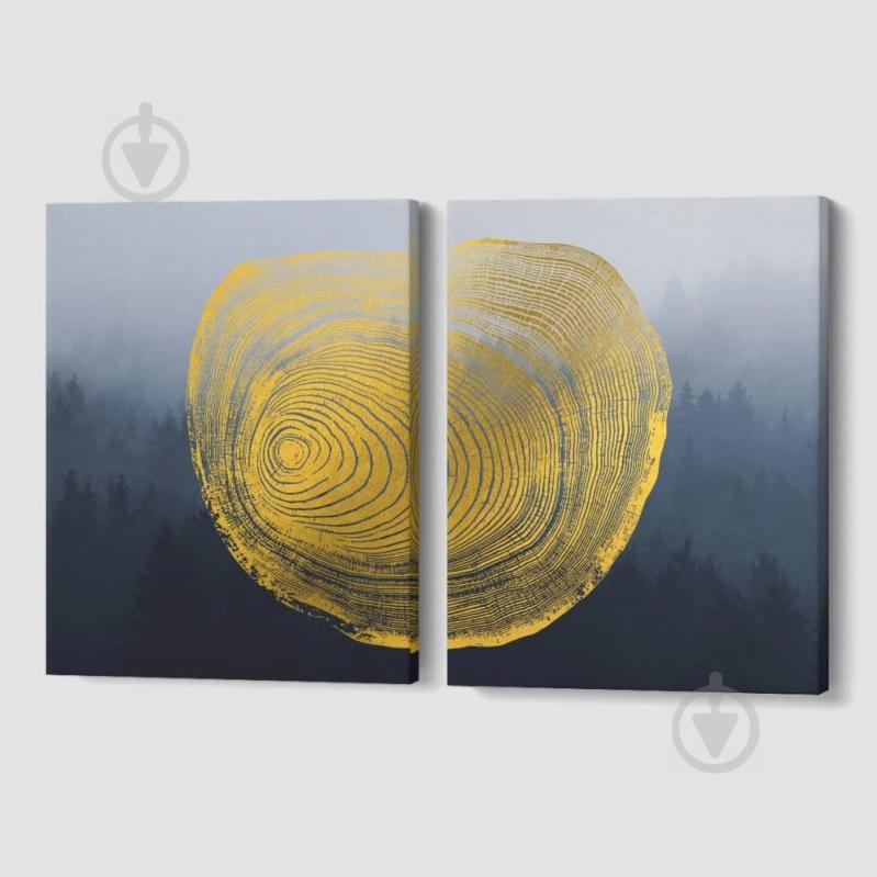 Модульная картина из двух частей Золотой отпечаток Malevich Store 123x80 см (MK21230)