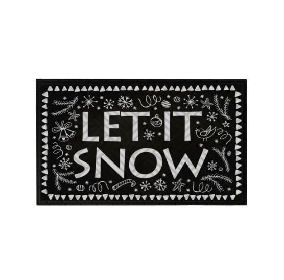 Коврик придверный Let it snow 45x75 см Black (125631)