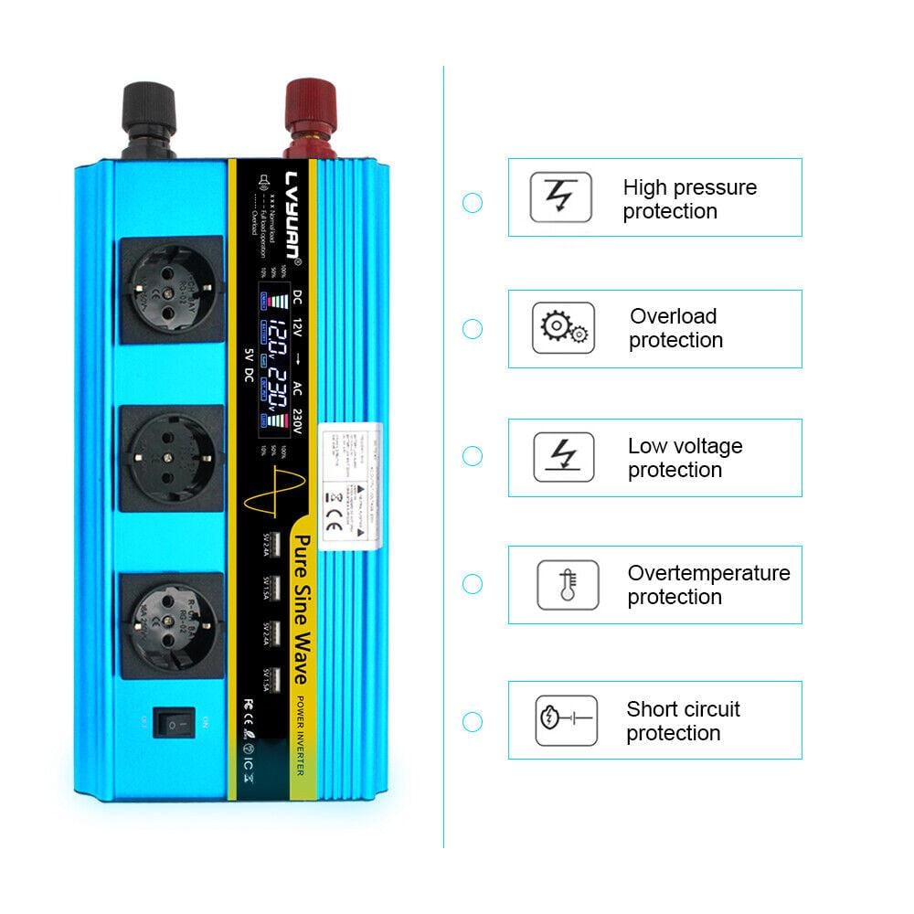 Инвертор Lvyuan 12-230V 3000/6000W (F-3000P) - фото 2 Инвертор Lvyuan 12-230V 3000/6000W (F-3000P) - фото 2