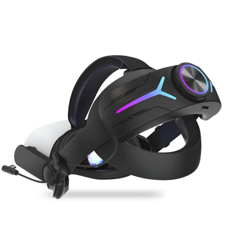 Спортивный ремешок для головы с аккумулятором для Oculus Quest 2 Black (ACS-SRDGSBFOQ2bl)