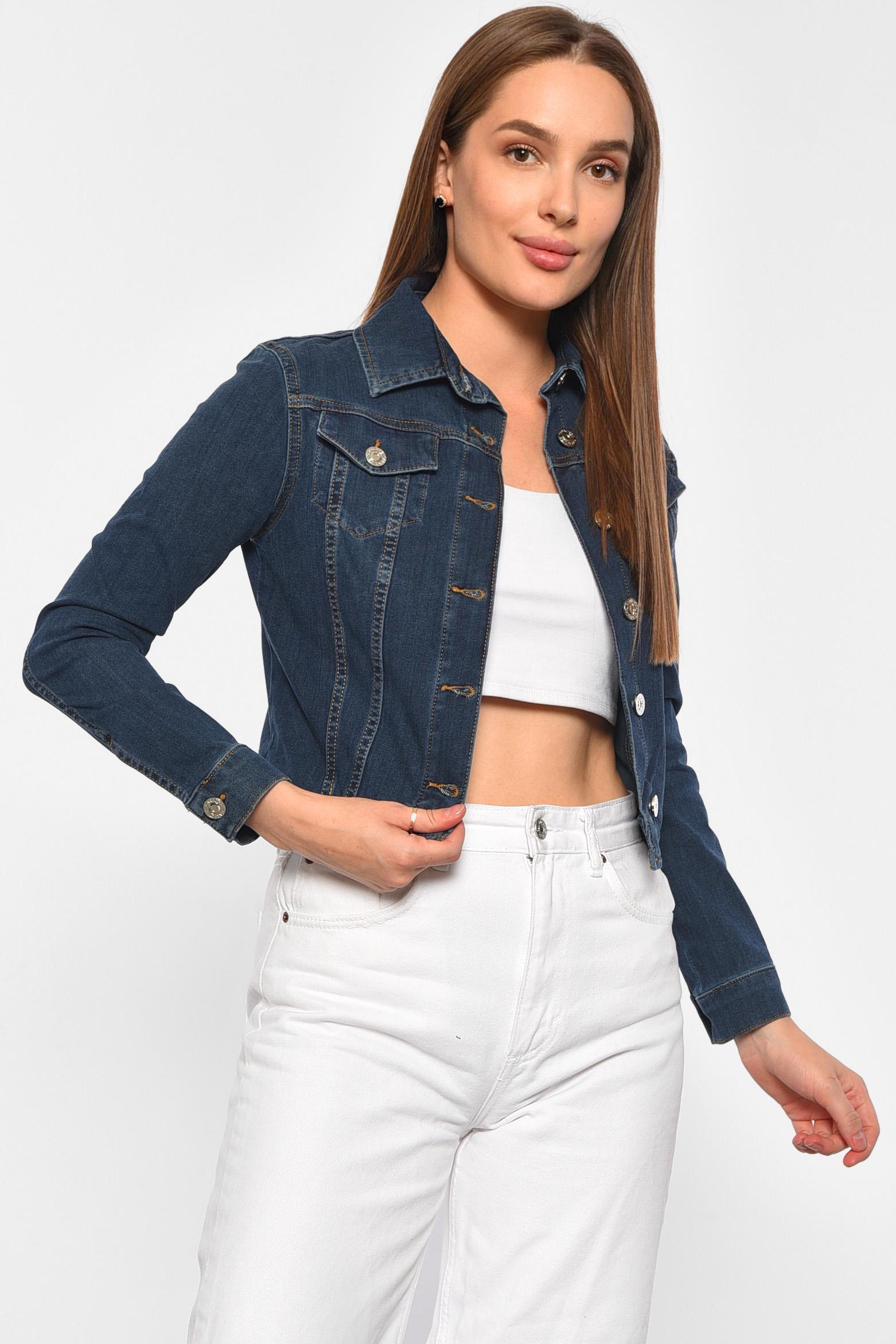 Джинсовка женская S Темно-синий (188053) - фото 2