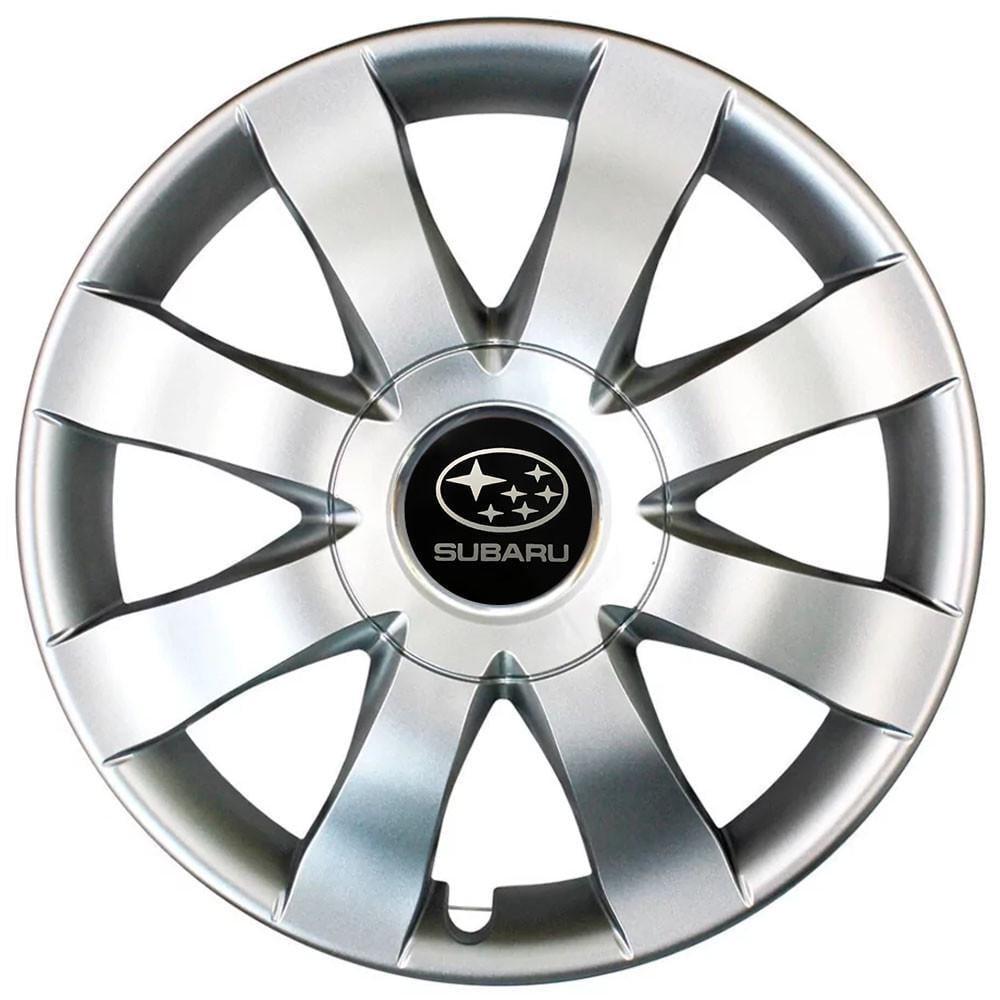 Колпаки SJS 323 с логотипом Subaru R15 4 шт. Серебристый (2654558394)