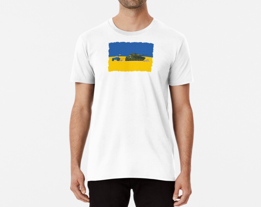 Футболка мужская Stedman с патриотическим принтом Тракторные войска Украины XL Белый (УКР67-1690049152)