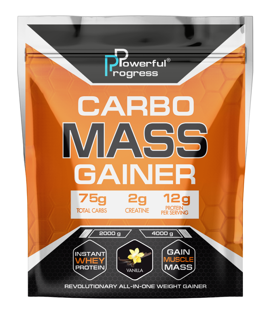 Гейнер высокоуглеводный для набора веса Powerful Progress Mass Gainer Ваниль 2 кг - фото 1