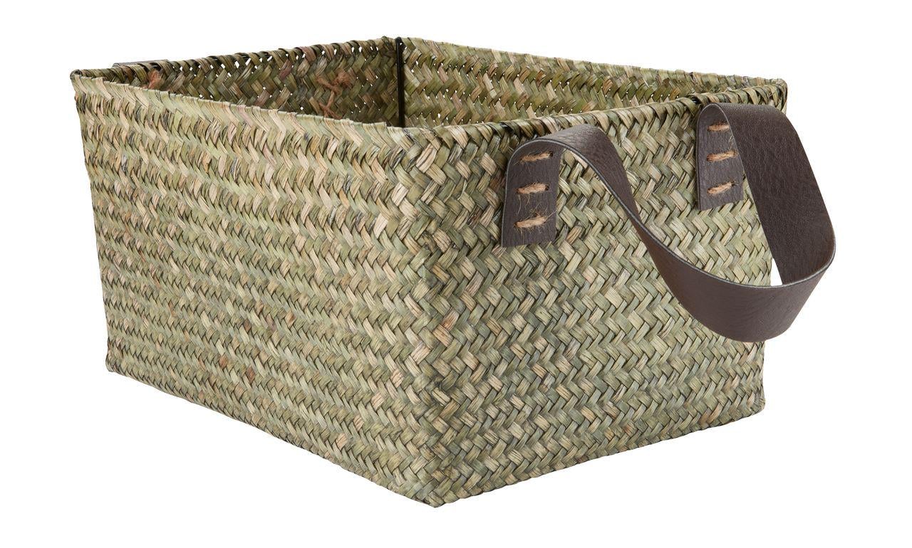 Кошик декоративний плетений Metrot 24x33x17 см Зелений