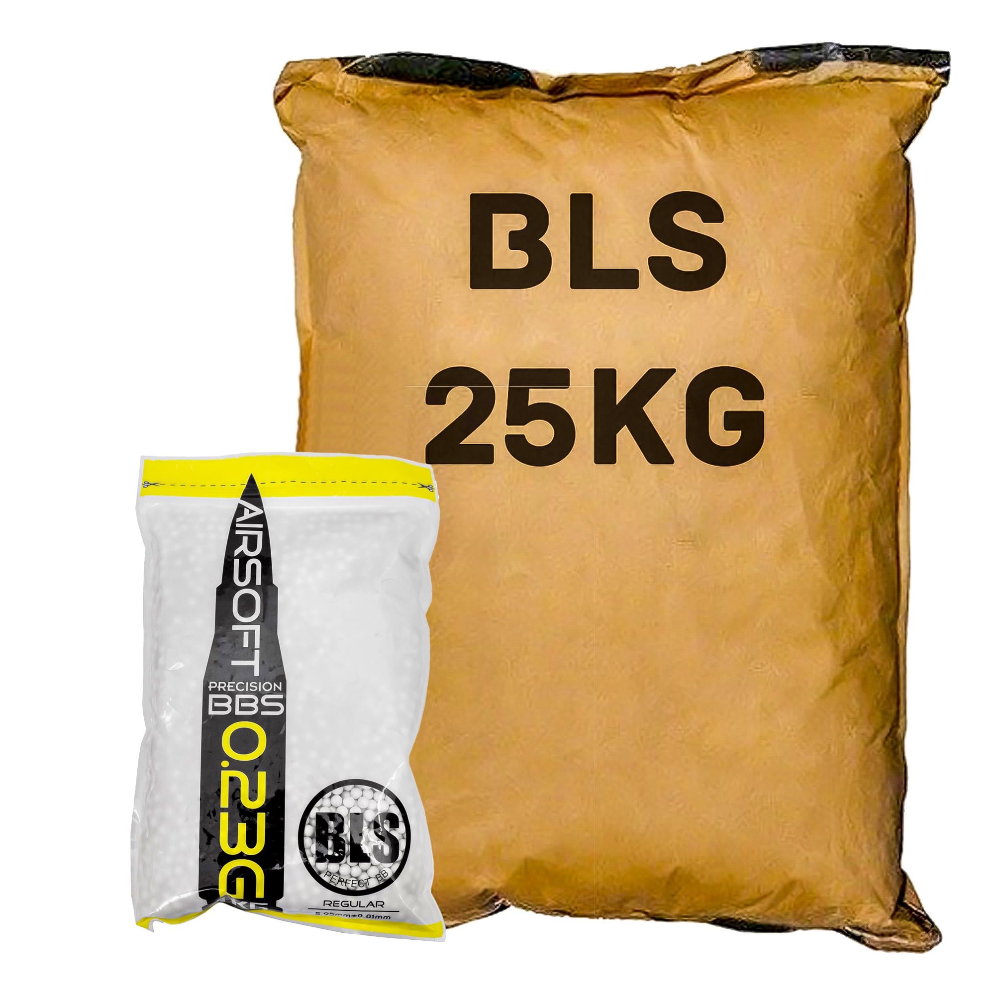 Кульки для страйкболу BLS 0.23 25 кг 108750 шт. Білий (BLS-WHITE-023-25)