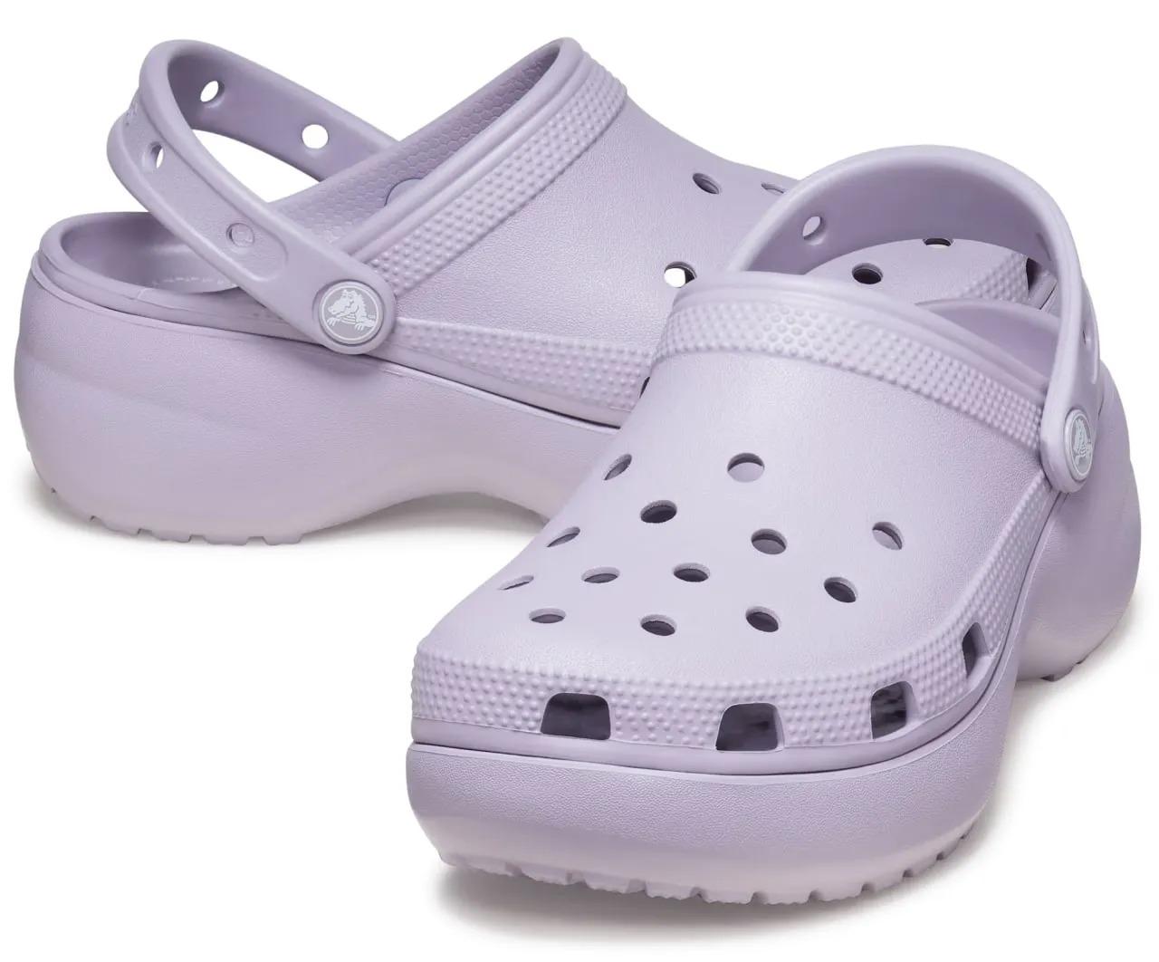 Кроксы женские Crocs Classic Platform Clog W7 р. 37 38-23 см Mauve Mist (206750) - фото 3