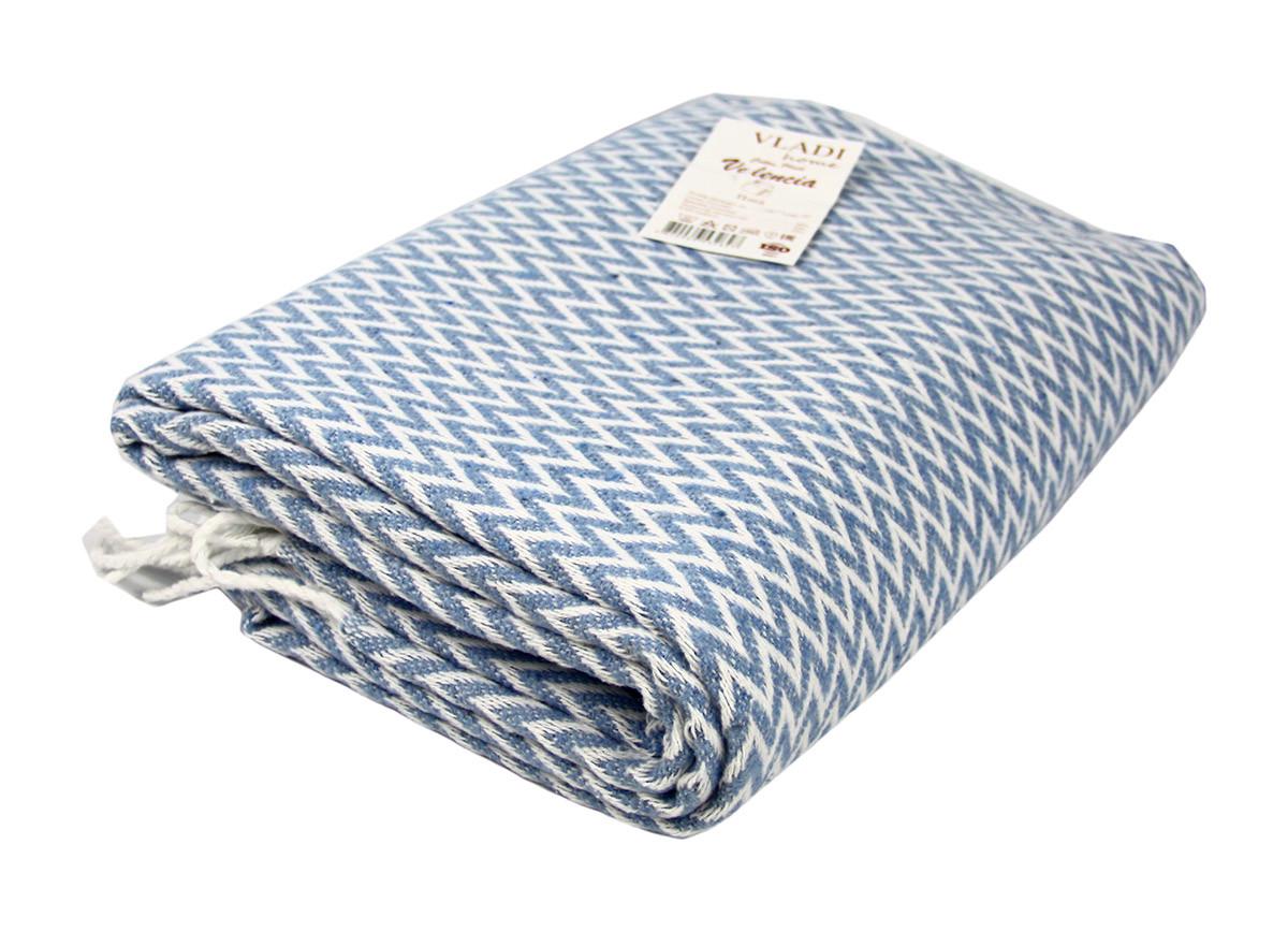 Плед шерстяной Vladi Валенсия №1 Antonio 200х220 см Белый/Голубой - фото 1 Плед шерстяной Vladi Валенсия №1 Antonio 200х220 см Белый/Голубой - фото 1