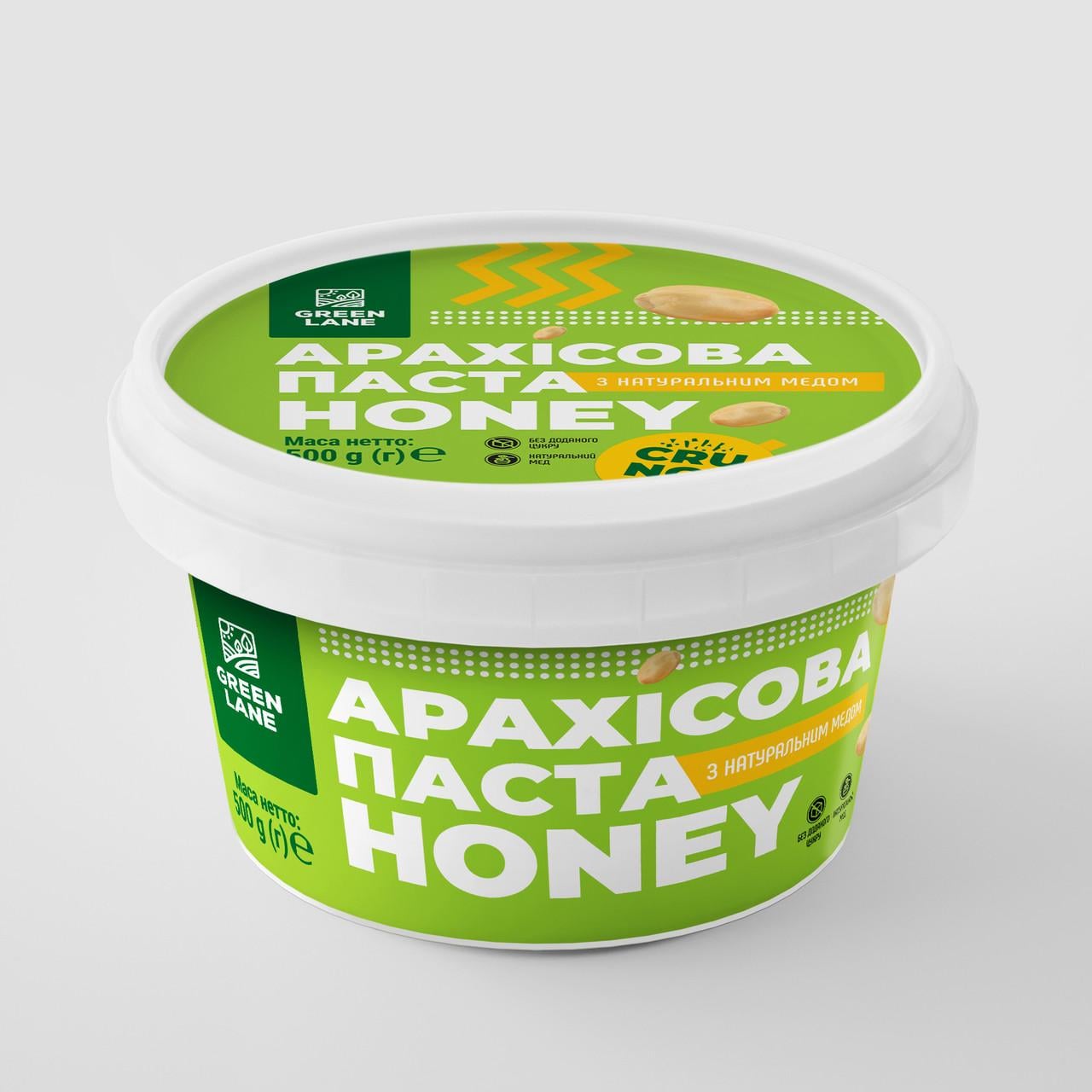 Арахисовая паста Green Lane Кранч с медом 500 г (653288)