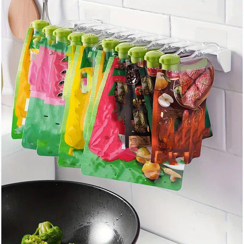 Органайзер для спецій/кришки дозатори приправ підвісний 10 шт. - фото 6 Органайзер для спецій/кришки дозатори приправ підвісний 10 шт. - фото 6