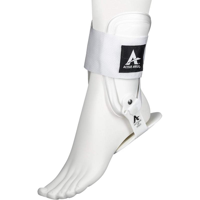 Ортез на голеностоп шарнирный для волейбола Active Ankle T2 полужесткий S Белый