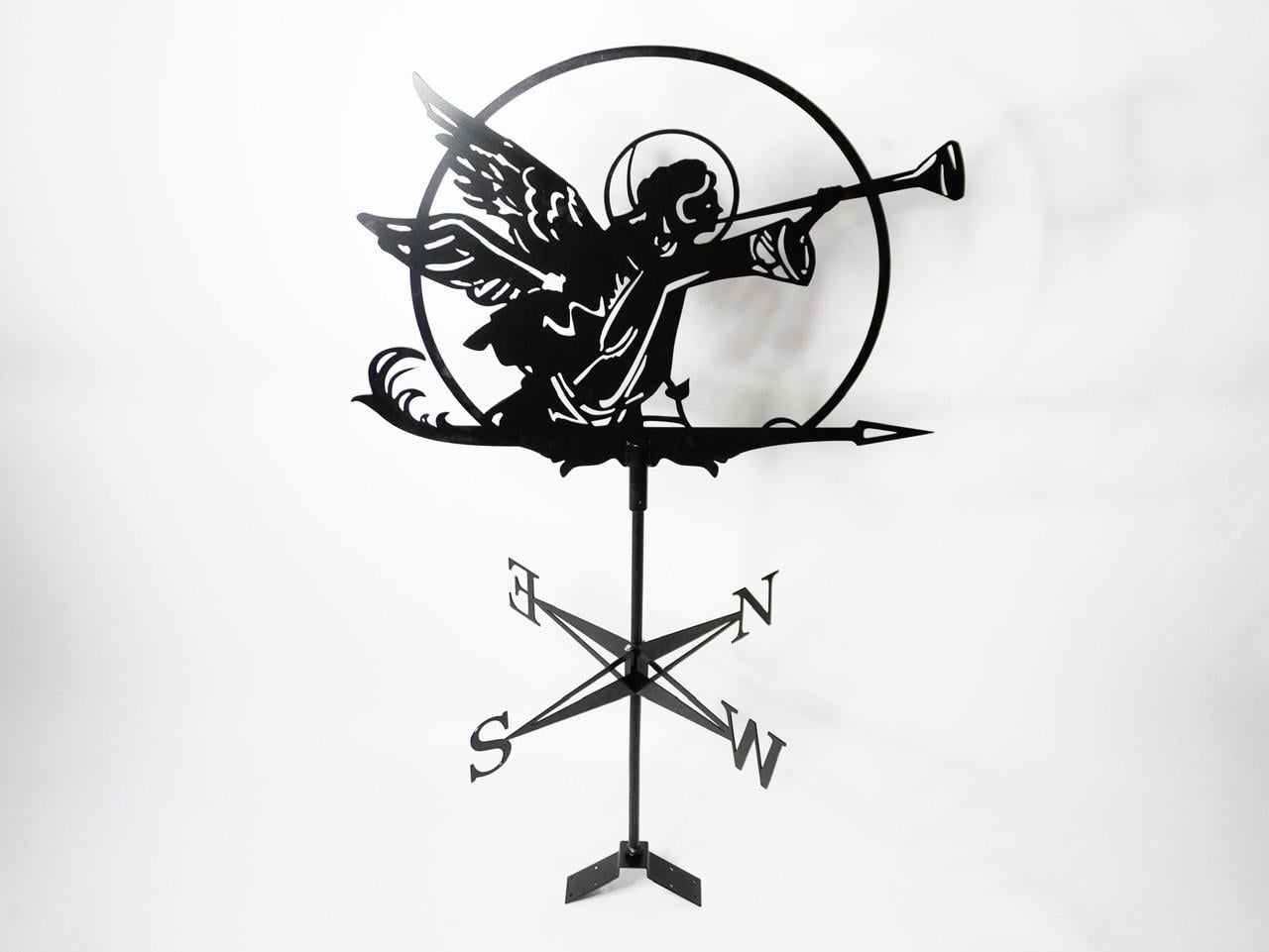 Флюгер большой на крышу Ангел рождественский на высокий дом 140x85 см (1192375)