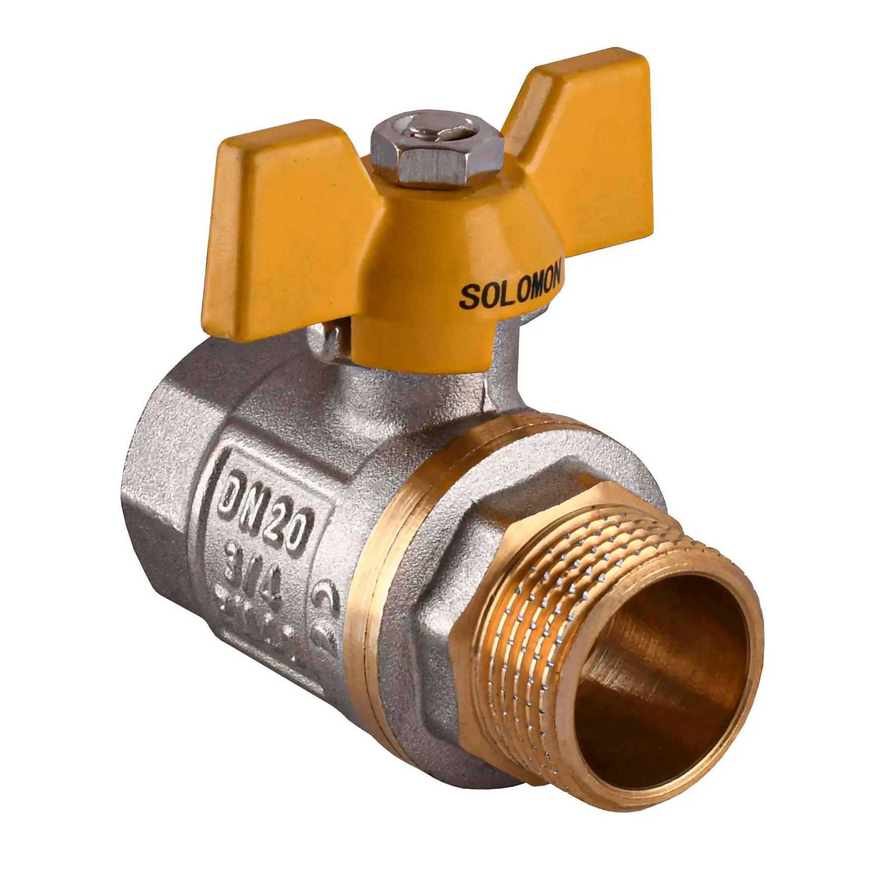 Кран шаровой прямой SOLOMON 3/4″ ЗВ ЖМ PN40 B1008 (GSR-000001392)