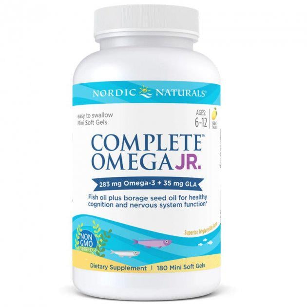 Жирные кислоты Nordic Naturals Complete Omega Junior Лимон для детей 180 капсул (NOR-02775)
