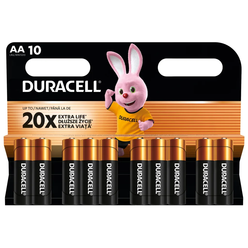 Комплект батарейок Duracell AA лужні 10 шт. (5002508/5006461) Комплект батарейок Duracell AA лужні 10 шт. (5002508/5006461)