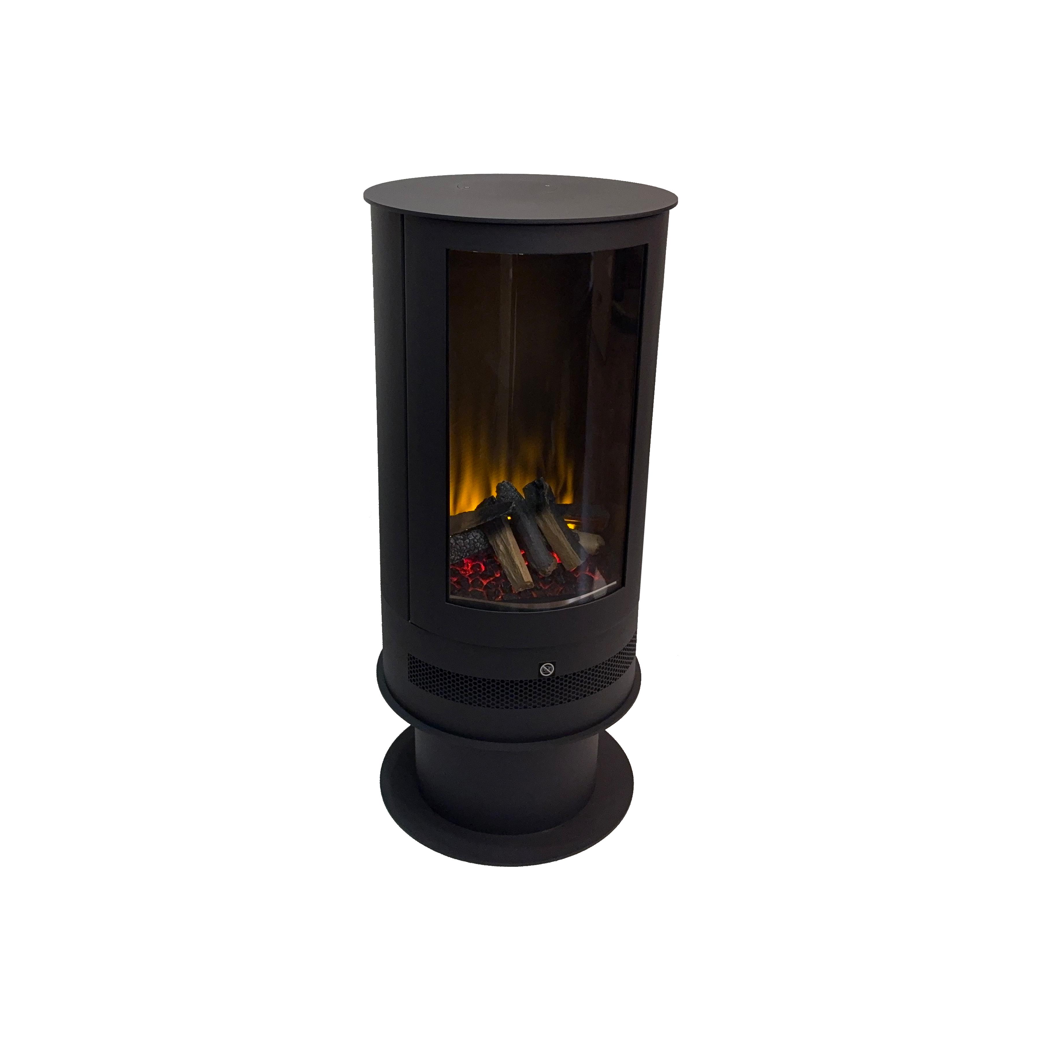 Електрокамін British Fires ASHURST з обігрівом та керамічними дровами - фото 4