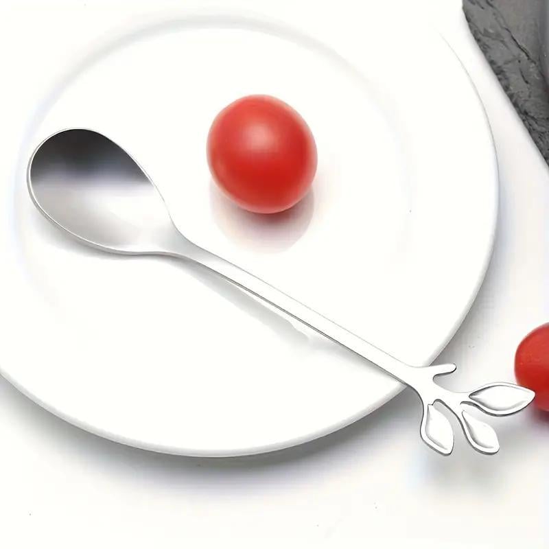 Набор чайных ложек с ручкой в виде веточки 6 шт. Серебристый (2464734078) - фото 7 Набор чайных ложек с ручкой в виде веточки 6 шт. Серебристый (2464734078) - фото 7