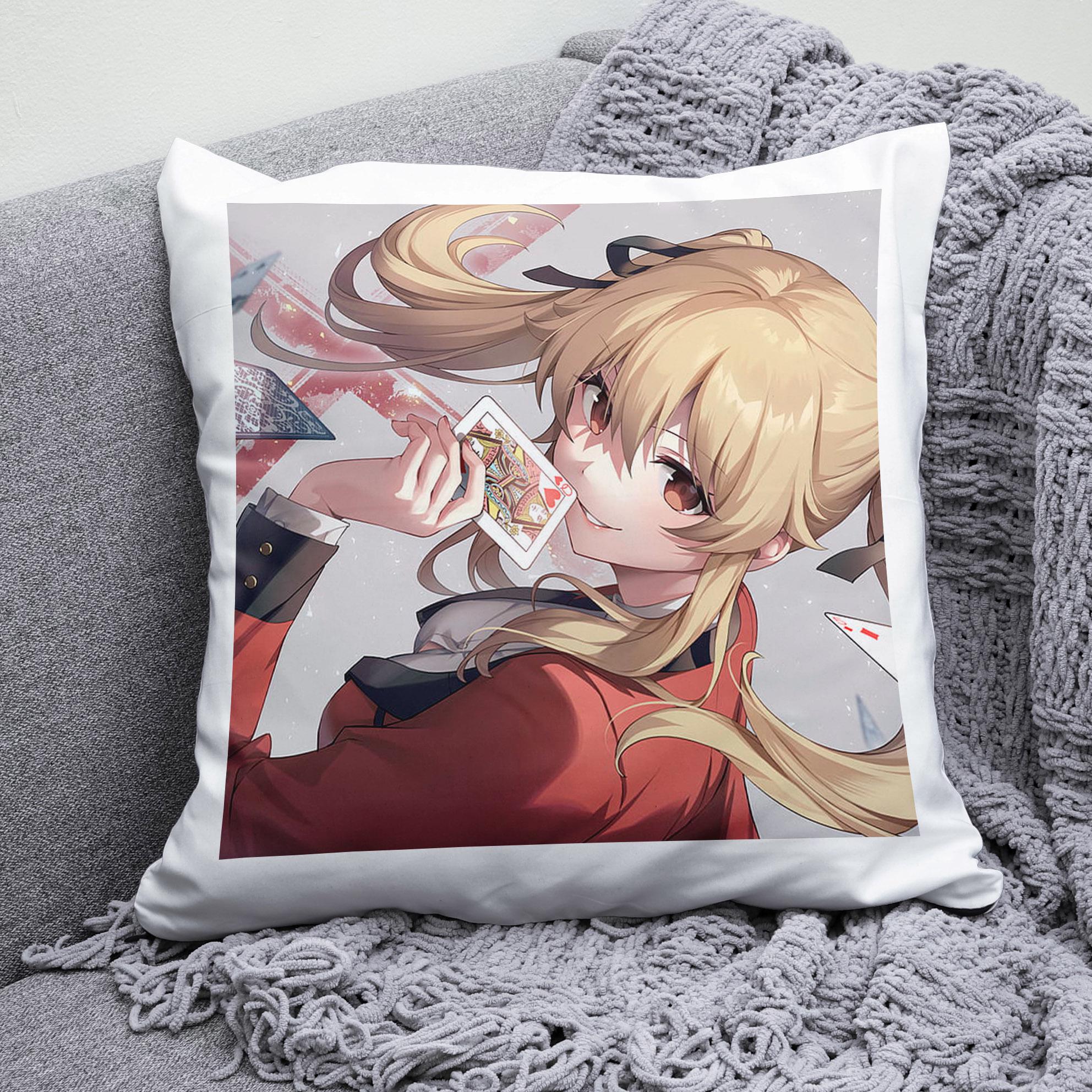 Плюшевая подушка квадрат с принтом Безумный азарт Kakegurui "2