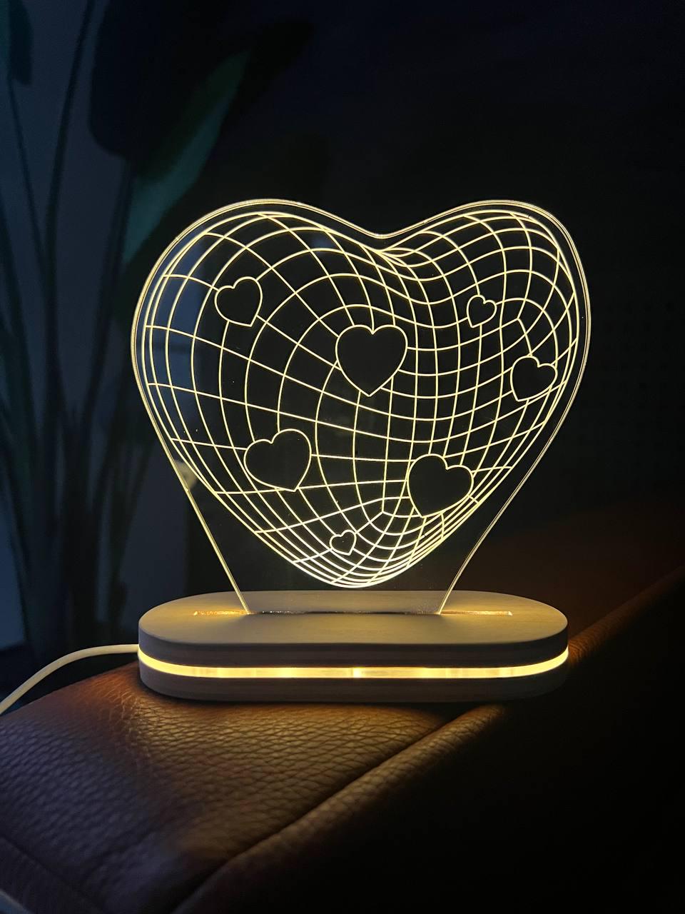 Ночник Любовь 3Д акриловый на подставке из натурального дерева 14х16 см (24368890) Ночник Любовь 3Д акриловый на подставке из натурального дерева 14х16 см (24368890)