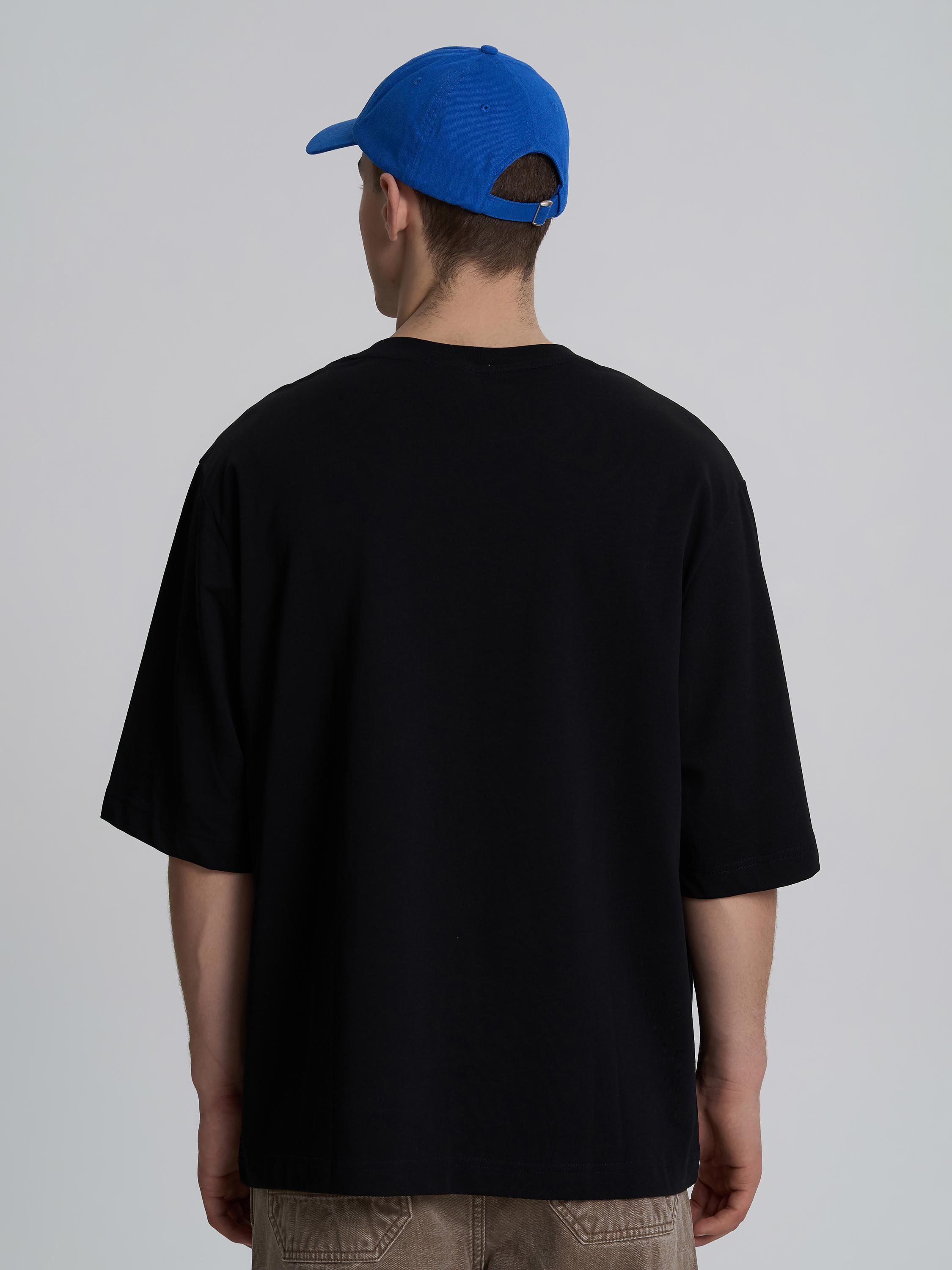 Футболка чоловіча оверсайз з нашивною кишеньою ROZA 230911 2XL Чорний (4824005722745) - фото 3 Футболка чоловіча оверсайз з нашивною кишеньою ROZA 230911 2XL Чорний (4824005722745) - фото 3