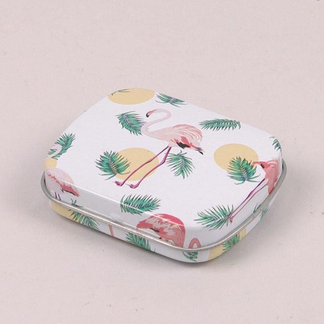 Коробочка металлическая Flora Фламинго для хранения мелочей (25236)
