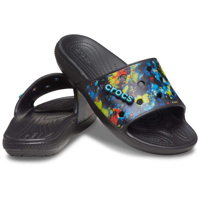 Слайди Crocs Classic Tie-Dye Graphic р. W10/EUR 40-41 Multi/Black (10995780)