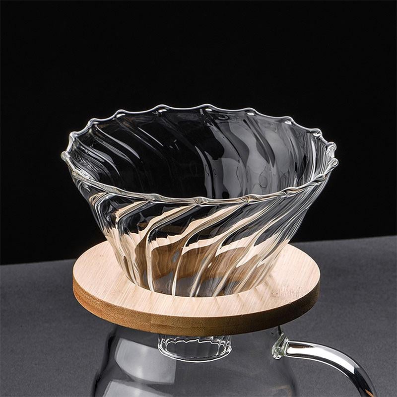 Набір для приготування кави Choxila 11737 пуровер сервер скляний 300 мл (24366957) - фото 2