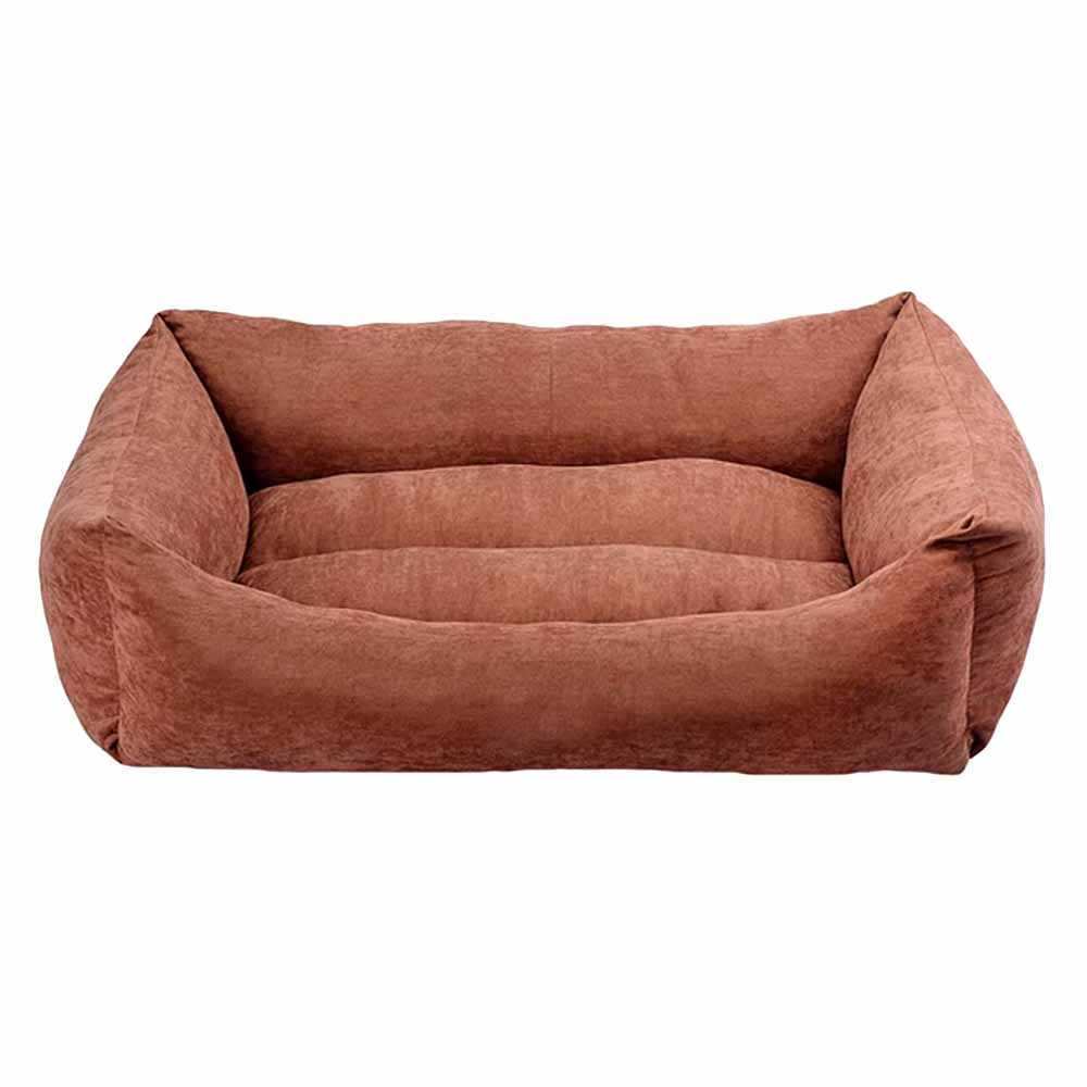 Диван для тварин Cookie з бортиками 95x70x22 см Коричневий (VR01/1387)