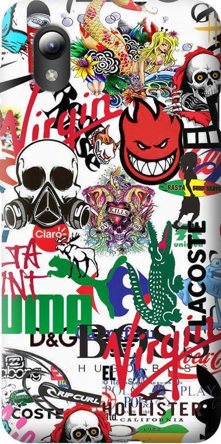 Чехол на ZTE Blade L8 Many different logos (4022u-2448-42517)