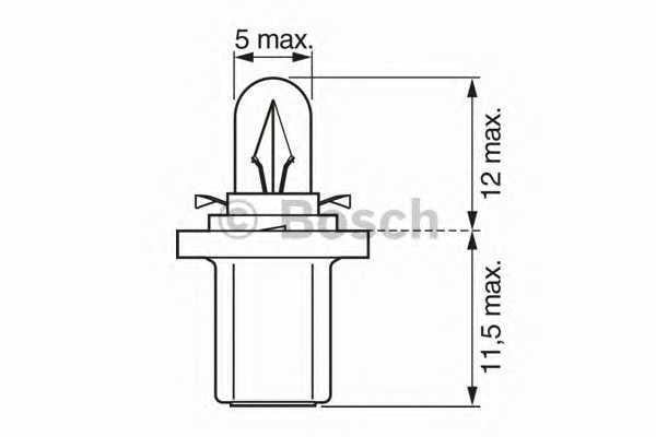 Лампа указательная Osram 2741MF 1,2W 24V B8,5d 5X10FS - фото 2