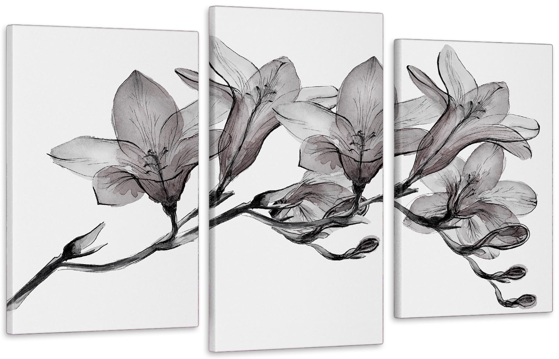 Картина модульная в гостиную/спальню Цветы 70х130 см (Art-598_3)