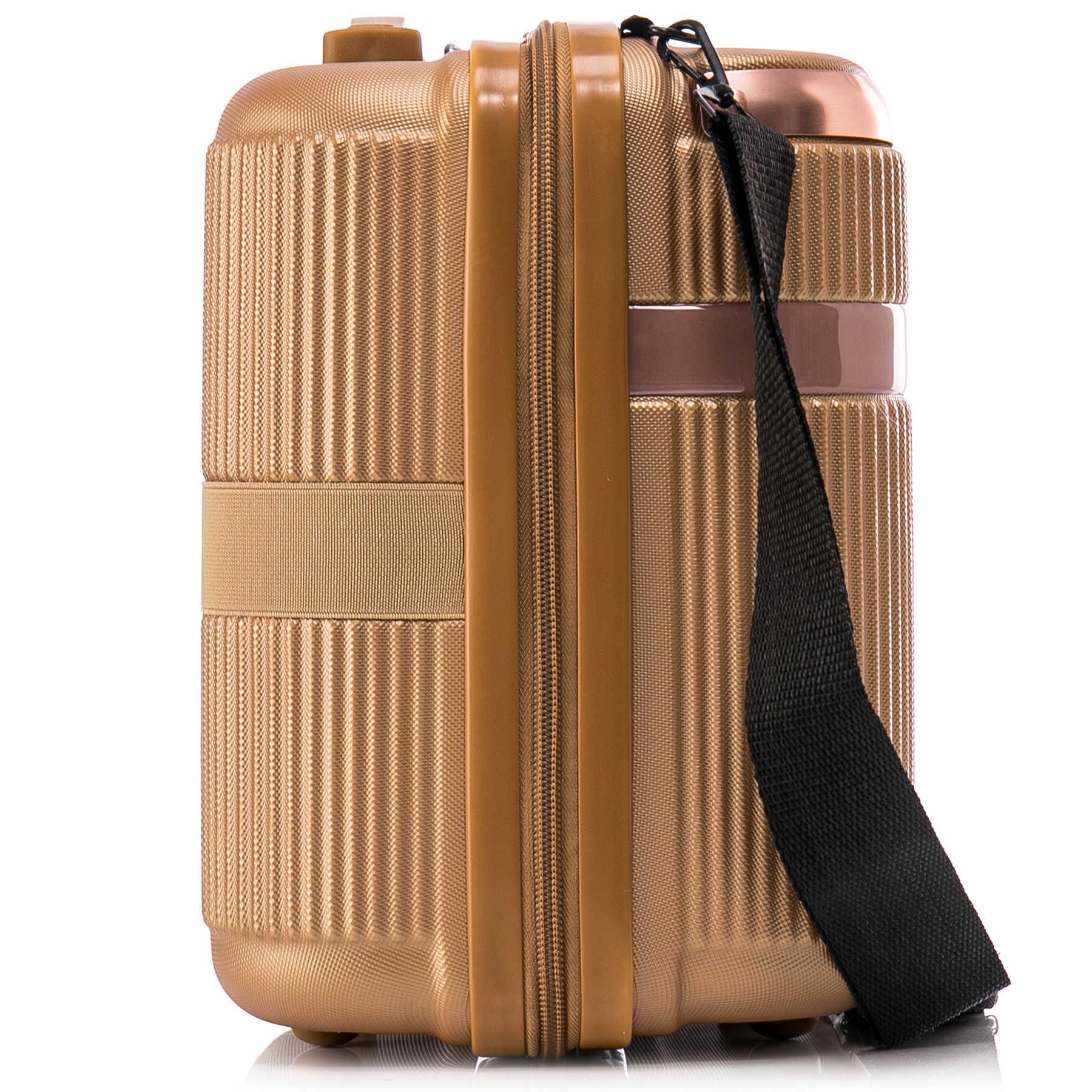 Бьюті-кейс SEMI LINE 16L Gold (T5667-1) - фото 4 Бьюті-кейс SEMI LINE 16L Gold (T5667-1) - фото 4