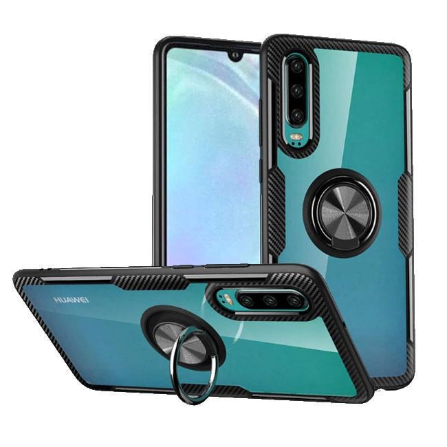 Чохол Primolux Ring Magnetic Stand для Huawei P30 Black (1097523827) - фото 3