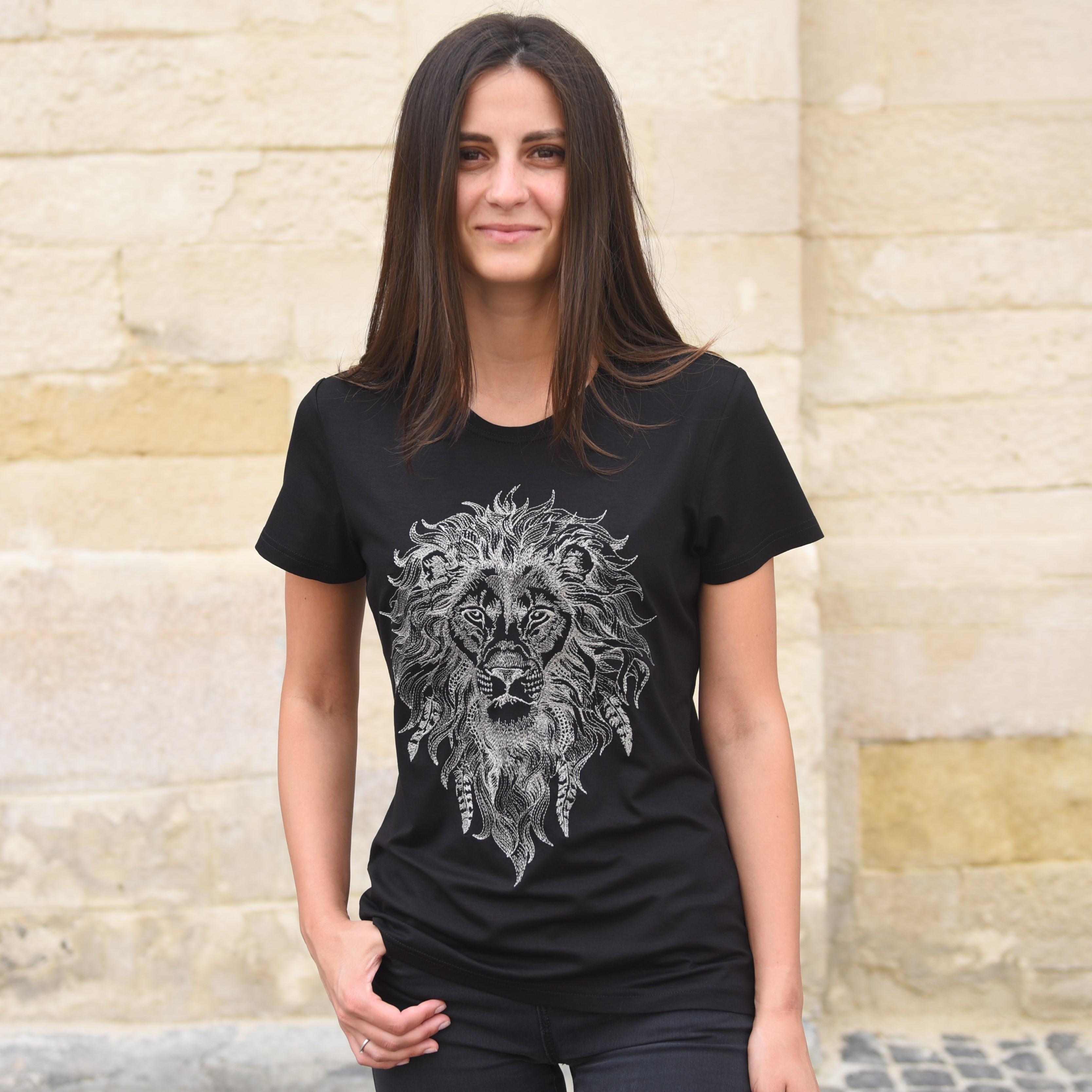 Футболка з вишивкою BATIAR Лев S Чорний