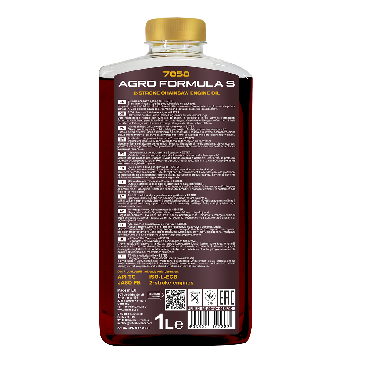 Моторное масло Mannol 7858 Agro Formula S API TC 1 л (MN7858-1) - фото 2