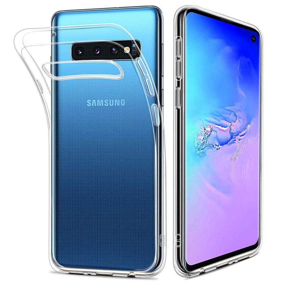 Прозрачный Чехол Samsung Galaxy S10 (ультратонкий силиконовый) (08890)