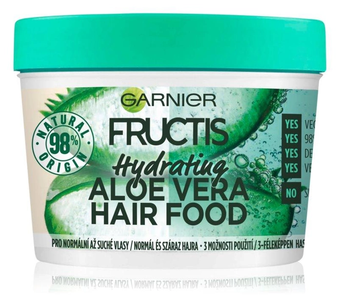 Маска зволожуюча для нормального та сухого волосся Garnier Fructis Aloe Vera Hair Food 390 мл (ID0183345)