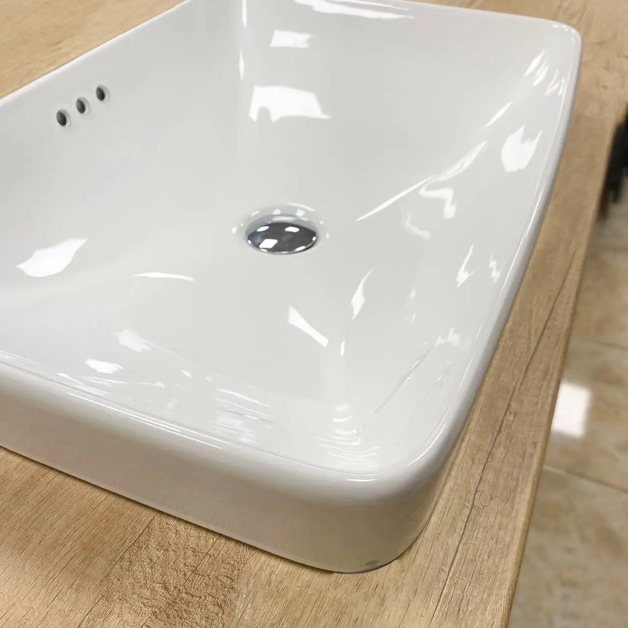 Раковина врезная VBI Bitetto прямоугольная 585x420 мм Белый (RM-VBI-018016) - фото 4