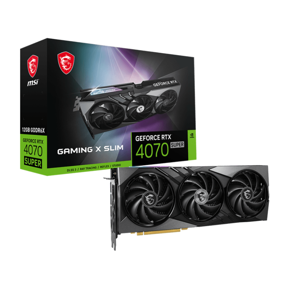 Видеокарта MSI nVidia RTX 4070 Super Gaming 12 ГБ GDDR6X/21000 МГц (RTX 4070 SUPER 12G GAMI X SLIM) - фото 4