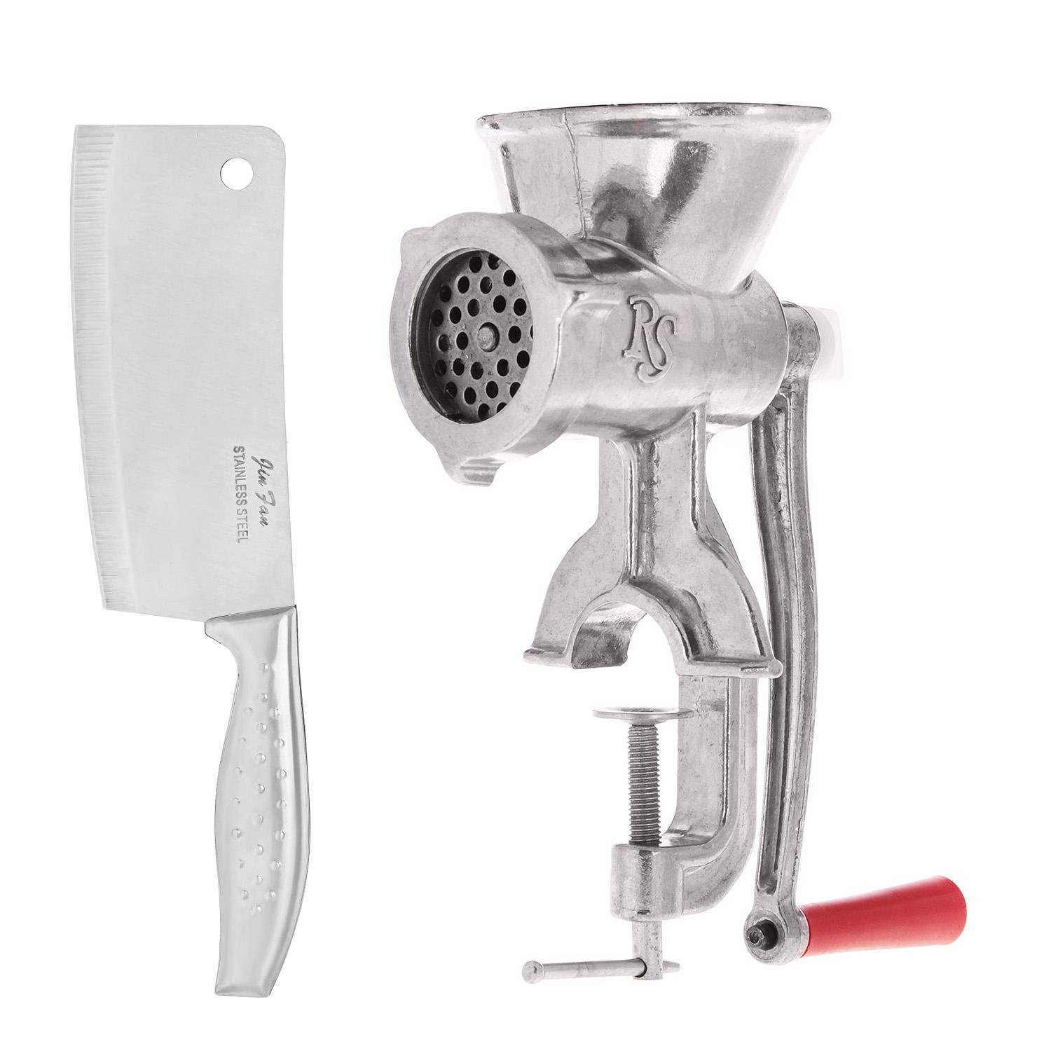 М'ясорубка ручна Харків RS-102 з насадкою для ковбас 33 кг/год з тесаком для м'яса