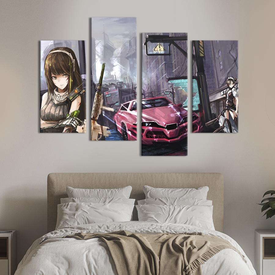 Картина на холсте Игра Girls Frontline 149x106 см (1481-42)