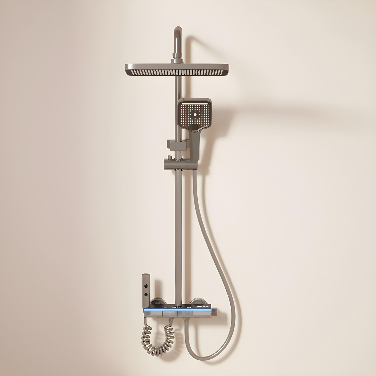 Смарт-душовий комплект iHunt C86 з LED та цифровим дисплеєм регулюванням температури та тиску та 4 режимами